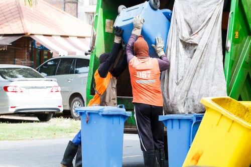 Professional waste removal service in action